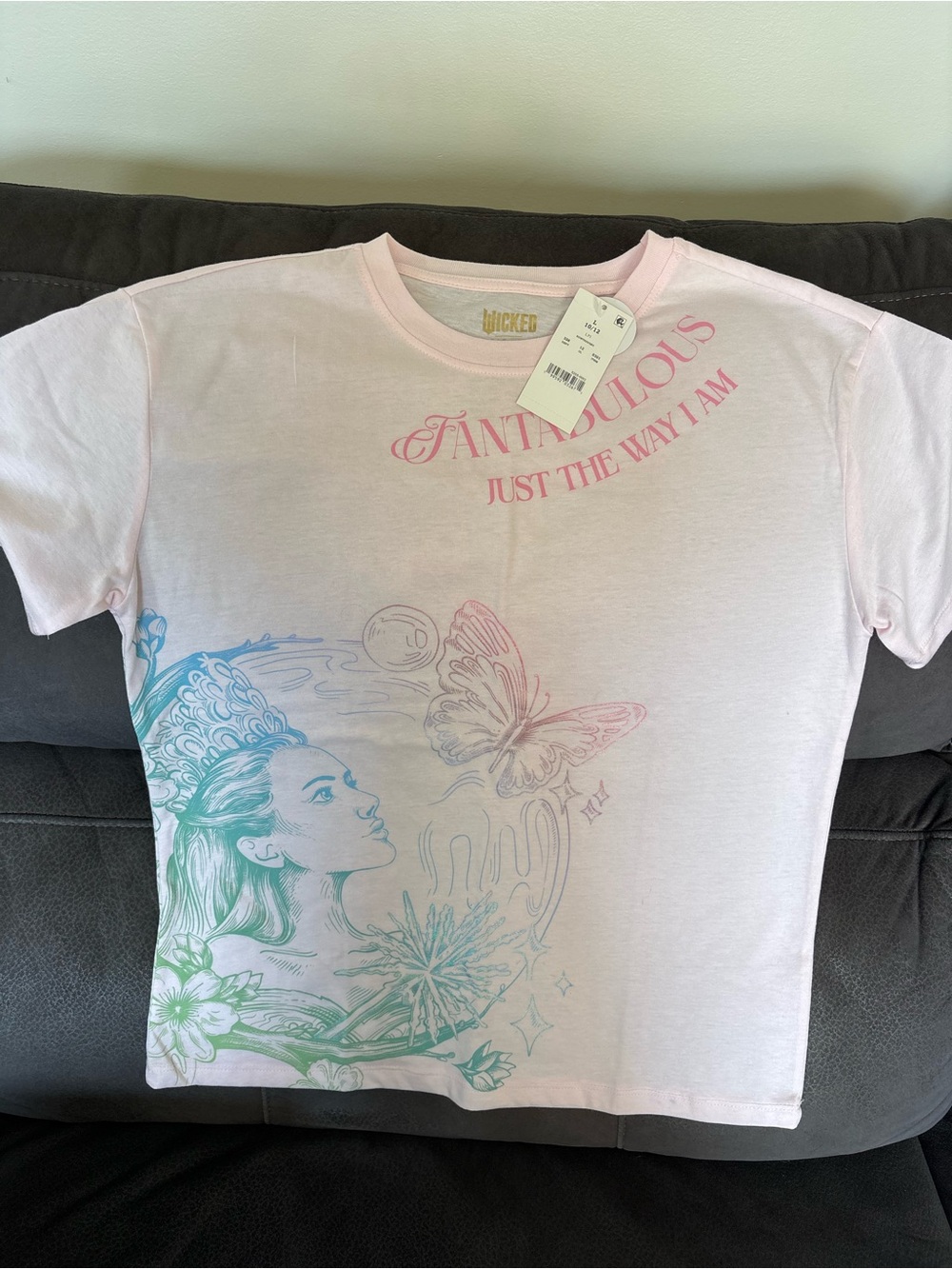 NWT WICKED Pink Tee Girls 10-12